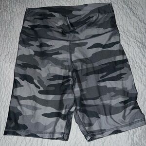 Aerie Black and Gray Camouflage Shorts